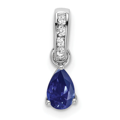 14K white gold diamond pendant