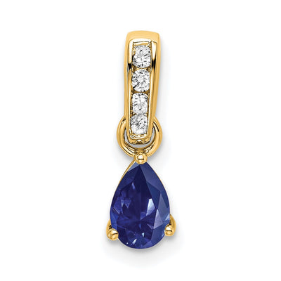 14K gold diamond pendant