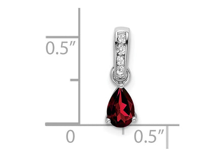 14K white gold diamond pendant, alternate view