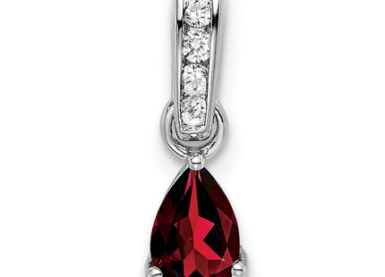 14K white gold diamond pendant