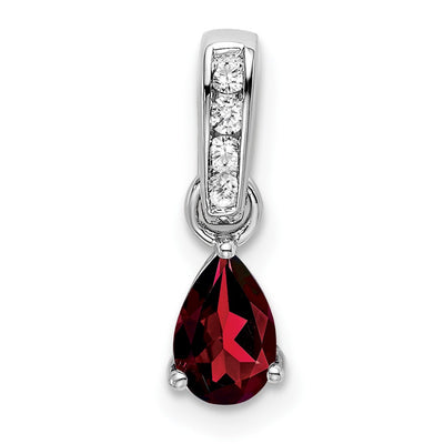 14K white gold diamond pendant