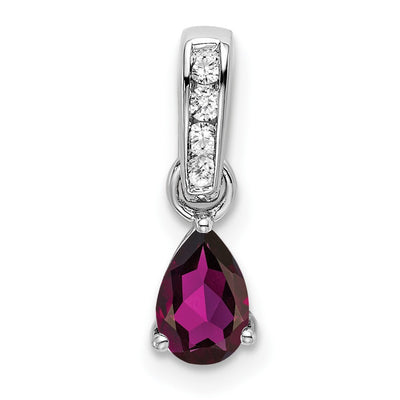 14K white gold diamond pendant