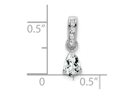 14k White Gold Pendants Style PM7409 - Classique Jewelry Inc.