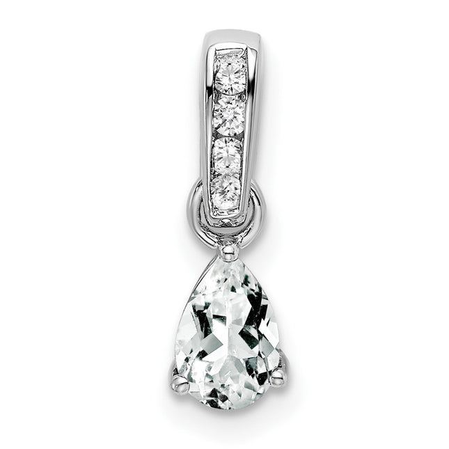 14k White Gold Pendants Style PM7409 - Classique Jewelry Inc.