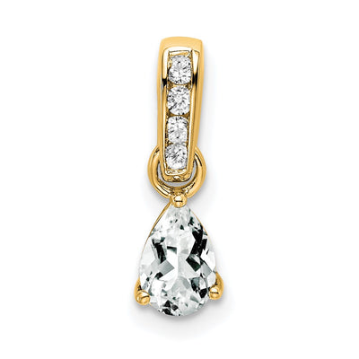 14K gold diamond pendant