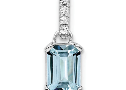 14K white gold diamond pendant