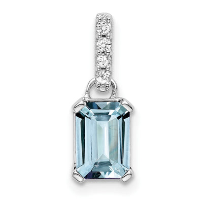 14K white gold diamond pendant