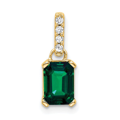 14K gold diamond pendant