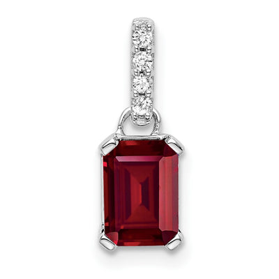 14K white gold diamond pendant