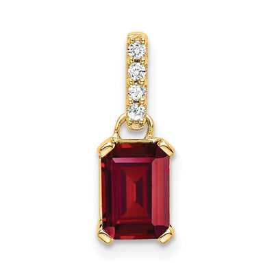 14K gold diamond pendant