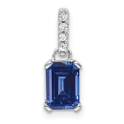 14K white gold diamond pendant