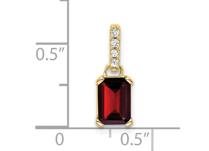 14K gold diamond pendant, alternate view