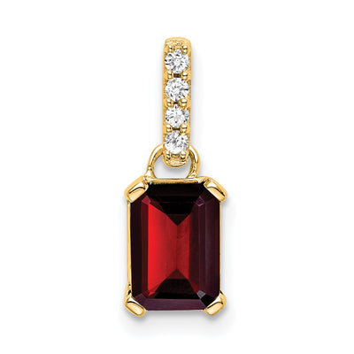 14K gold diamond pendant
