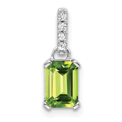 14K white gold diamond pendant
