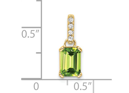 14K gold diamond pendant, alternate view