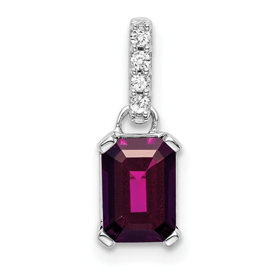 14K white gold diamond pendant