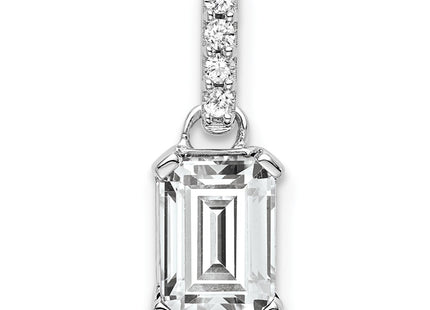 14K white gold diamond pendant