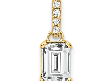 14K white gold diamond pendant