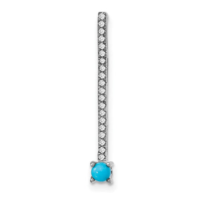 14K white gold topaz pendant