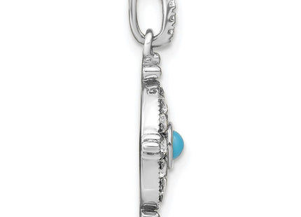 14K white gold topaz pendant, alternate view