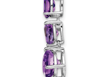 14k White Gold Amethyst Chain Slide (Style PM7457)