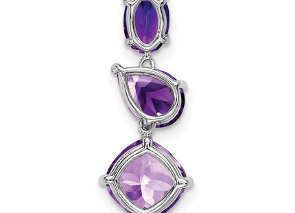 14k White Gold Amethyst Chain Slide (Style PM7457)