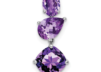 14k White Gold Amethyst Chain Slide (Style PM7457)