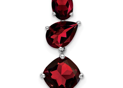 14K white gold garnet chain