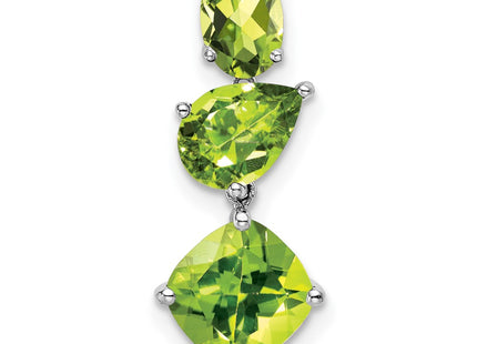14K white gold peridot chain