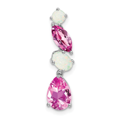 14K white gold sapphire chain