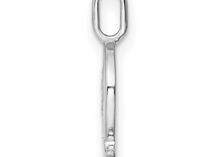 14K White Gold Diamond Letter Q Initial Pendant (Style PM8365Q-002-WA)