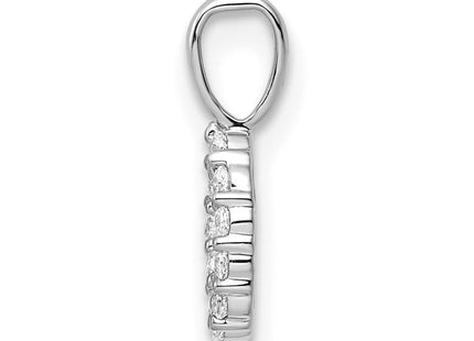 14k White Gold Diamond Number 0 Pendant (Style PM8369-0-011-WA)