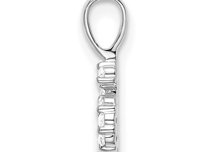 14K white gold diamond number 6 pendant, alternate view