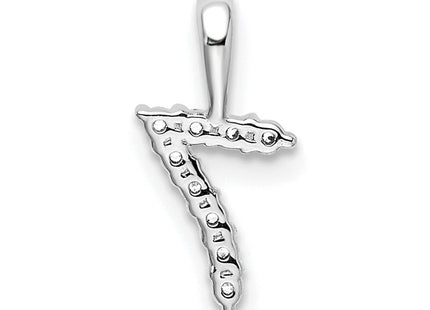 14k White Gold Diamond Number 7 Pendant (Style PM8369-7-009-WA)