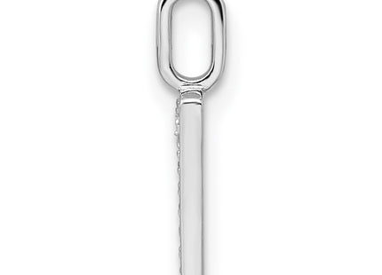 14K white gold diamond number 7 pendant, alternate view