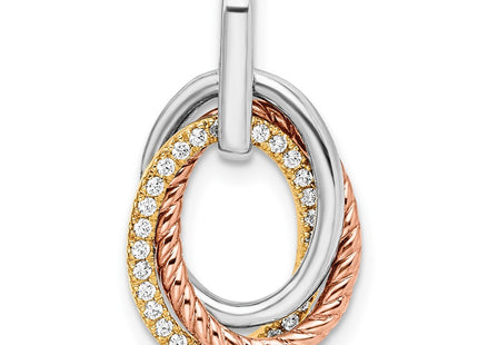 14k Tri-Color Pendants Style PM8455 - Classique Jewelry Inc.