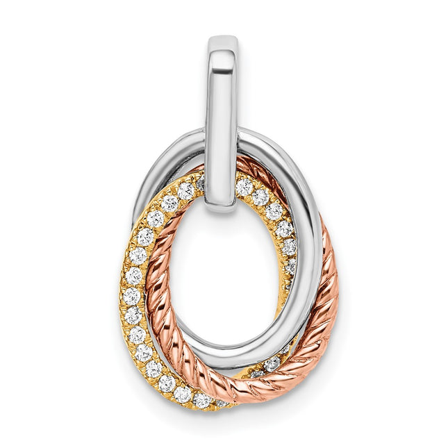 14k Tri-Color Pendants Style PM8455 - Classique Jewelry Inc.