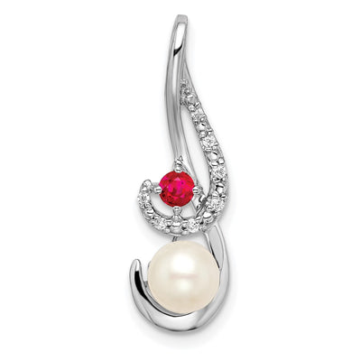 14K white gold diamond pendants & charm