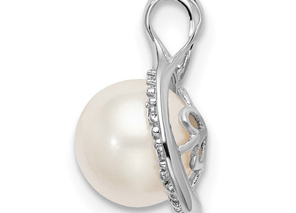 14K white gold diamond chain, alternate view