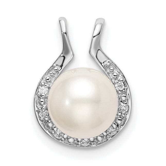 14K white gold diamond chain