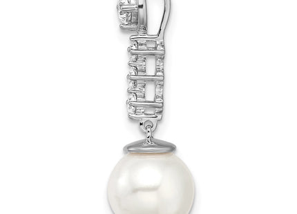 14K white gold diamond chain, alternate view