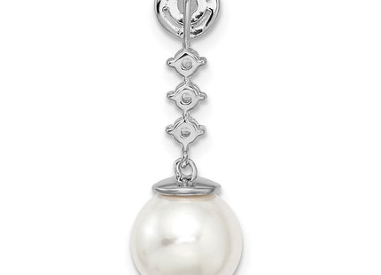 14K white gold diamond chain, another view