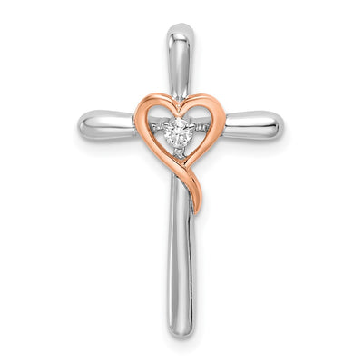 14K gold diamond cross chain