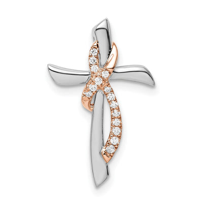 14K gold diamond cross chain