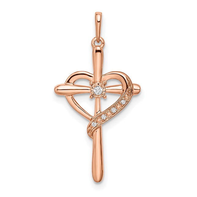 14k Rose Gold Pendants Style PM8486 - Classique Jewelry Inc.