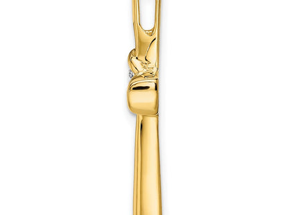 14k Polished Diamond Cross Chain Slide (Style PM8517-010-YA)