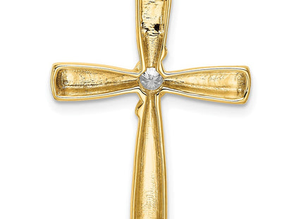 14k Polished Diamond Cross Chain Slide (Style PM8517-010-YA)