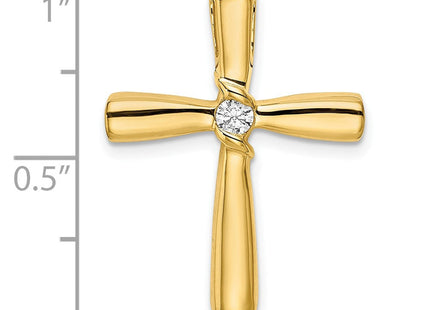 14k Polished Diamond Cross Chain Slide (Style PM8517-010-YA)