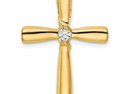 14k Polished Diamond Cross Chain Slide (Style PM8517-010-YA)