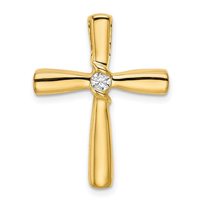 14K gold diamond cross chain